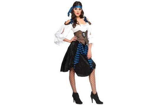 Pirate princess costume set for girls to play dress up on Halloween.