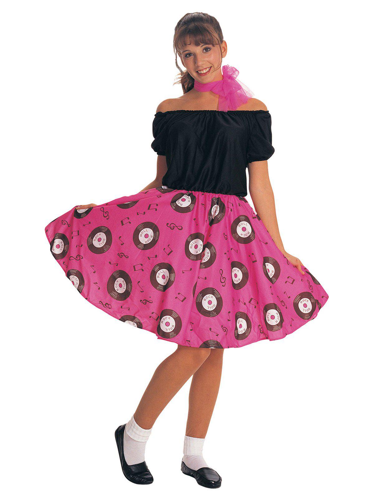 Adult 50s Poodle Dress Costume for retro-themed events at home.