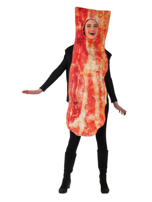 Adult bacon tunic costume for realistic, playful fun at home or themed events.