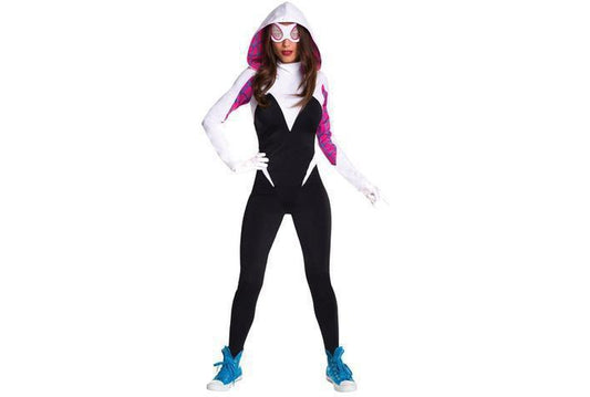 Official Marvel Ghost Spider Costume for Adults, perfect for kids dress-up play at home.