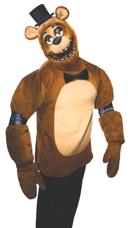 Freddy Fazbear Deluxe Adult Costume, perfect for FNAF fans, ideal for fun home parties.