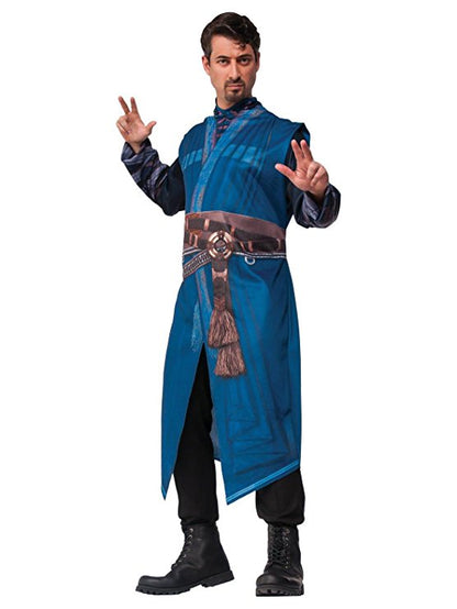 Adult Marvel Dr. Strange costume for home use, resembling movie robe.