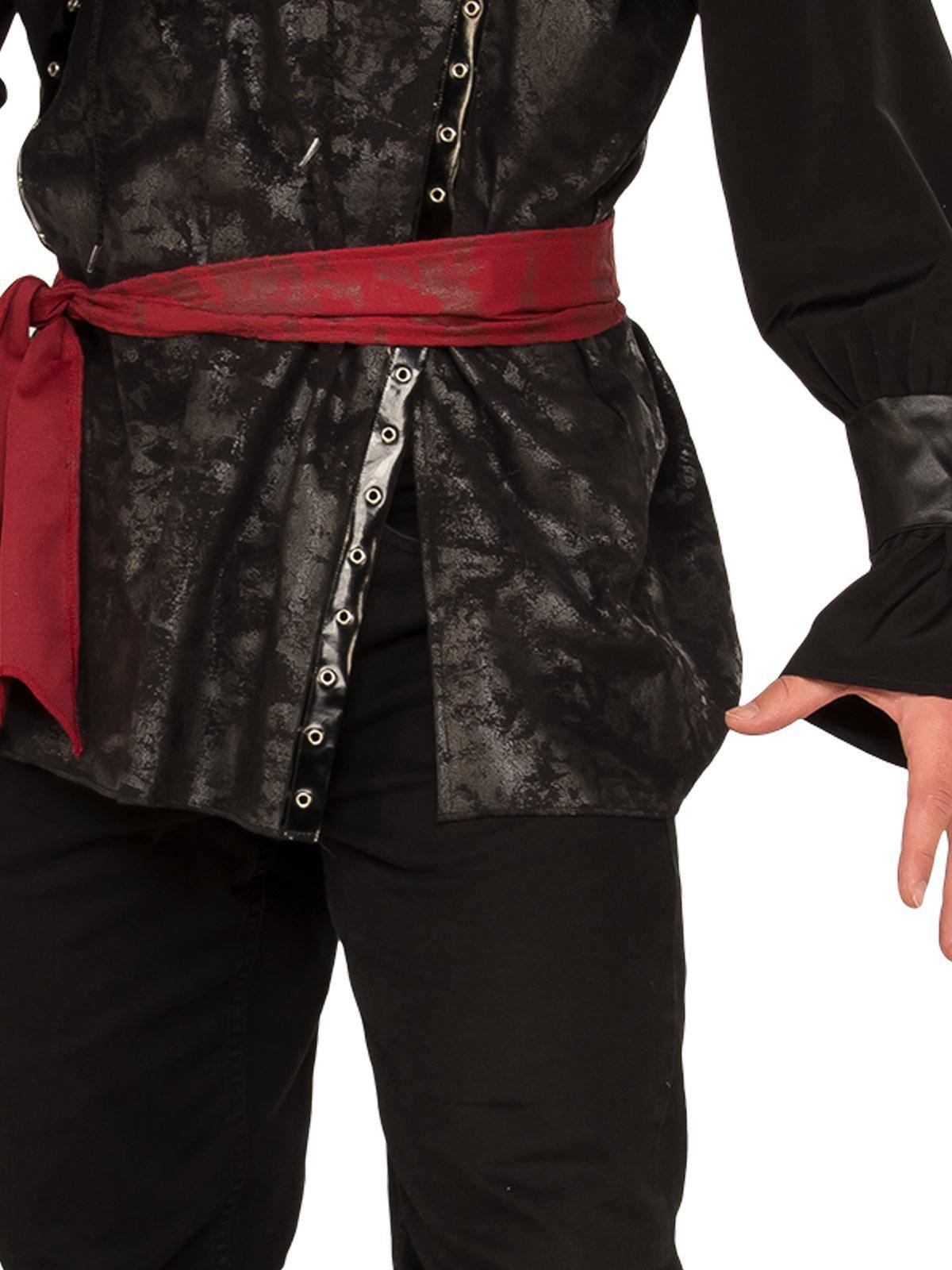 Adult Pirate Captain costume set with faux suede shirt for imaginative play at home.