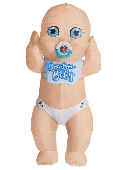 Inflatable adult-size baby Halloween costume, fun and whimsical for home dress-up play.