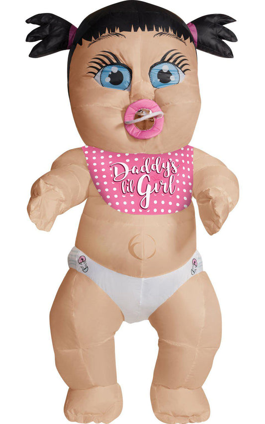 Inflatable 8ft tall baby costume for adults, perfect for child-themed events or Halloween.