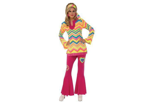 Colorful 60s Mod Girl Costume Set | Perfect for Retro-themed Kids Party