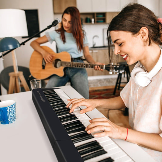 Shop the Black 88-Key Foldable Digital Piano with MIDI & Wireless BT