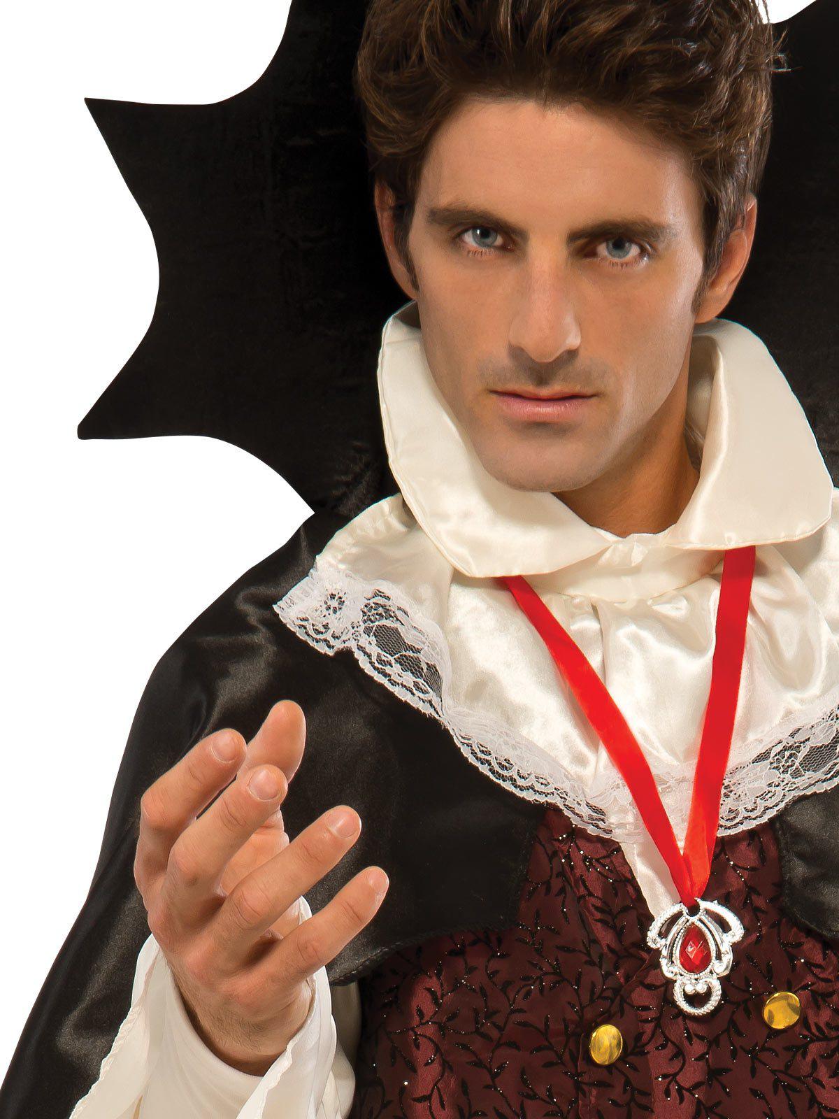 Adult Deluxe Vampire Costume - Includes Cape and Medallion for Halloween Dress-up