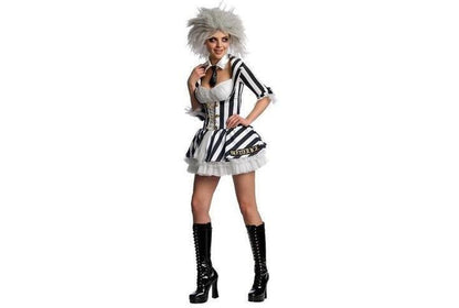 Beetlejuice Adult Costume in XS Size by Secret Wishes, ideal for kids dress-up play.