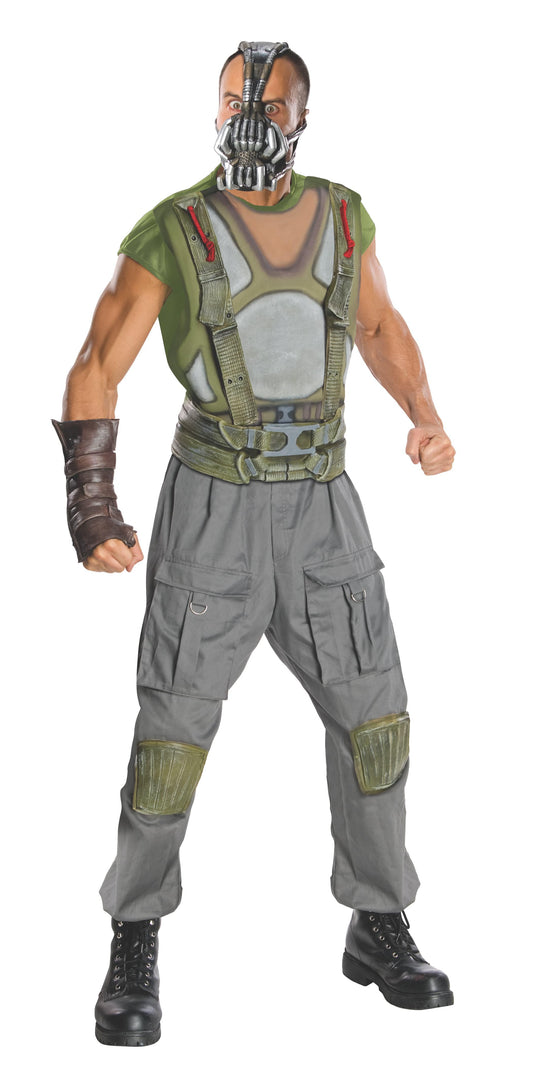 DC Comics Bane Deluxe Adult Costume with Mask ideal for kids superhero dress-up play.