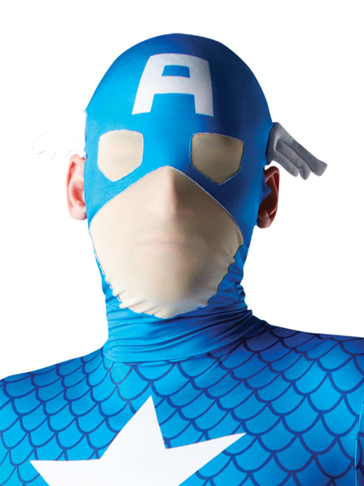 Adult Captain America 2nd Skin Suit, official Marvel costume, ideal for home dress-up play.