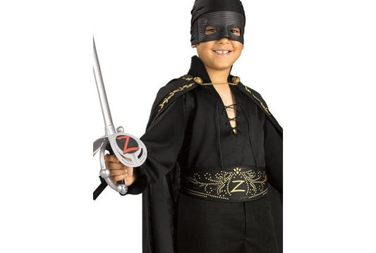 Zorro Classic Child Costume - Licensed Halloween outfit for kids role-playing adventures at home.