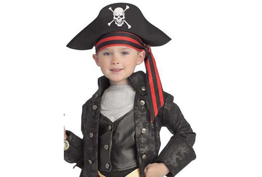 Kids Captain Black Deluxe Pirate Costume for imaginative play at home.