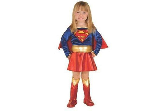 Superhero Toddler Costume with Dress and Cape from Official DC Comics for imaginative play.
