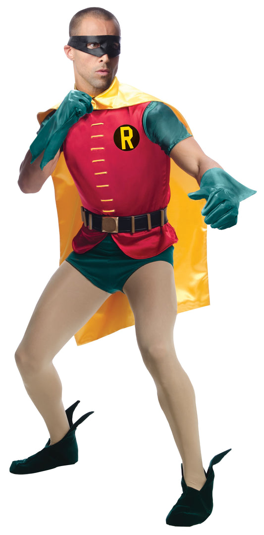 DC Comics Robin 1966 Adult Collectors Costume Set for kids imaginative play and dress-up fun.