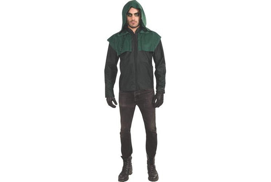 Arrow Deluxe Adult Costume | Official DC Comics design with green hood for childrens dress-up.