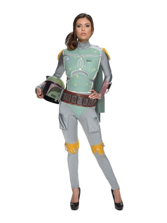 Boba Fett Female Adult Costume, Officially Licensed for Star Wars fans at home parties