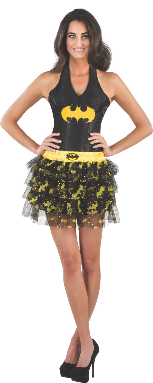 Batgirl sequin tutu skirt, DC Comics teen costume, perfect for imaginative playtime.