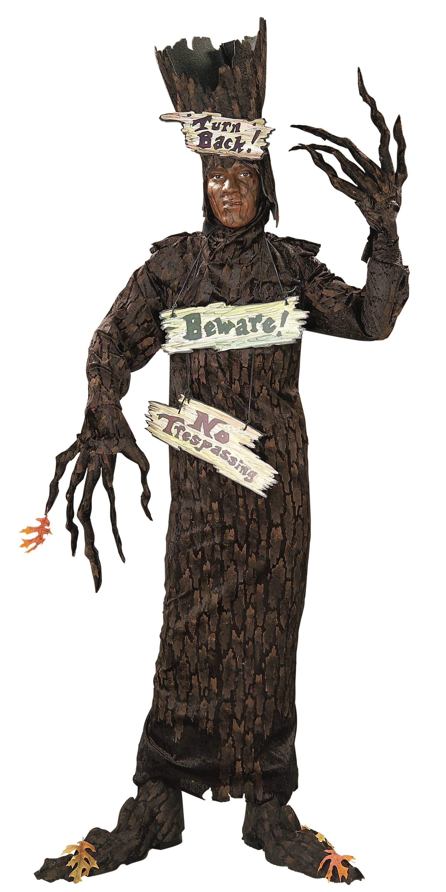 Halloween Spooky Haunted Tree Adult Costume for kids dress-up fun, perfect for home parties.