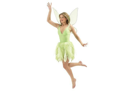 Disney Tinker Bell adult costume with tutu dress and wings, perfect for magical dress-up.
