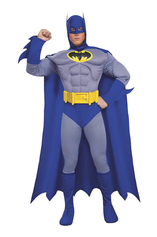 Batman Deluxe Costume Adult for kids dress-up play, featuring iconic Batman logo and cape.