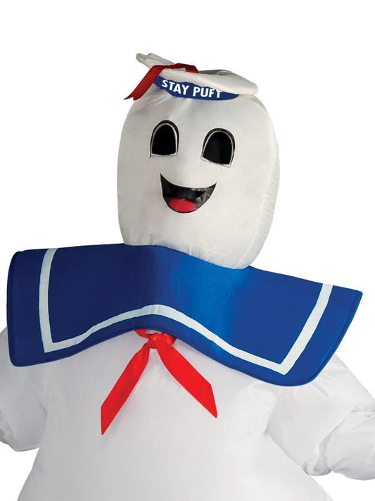 Stay Puft Marshmallow Man adult costume from Ghostbusters, ideal for Halloween dress-up fun.