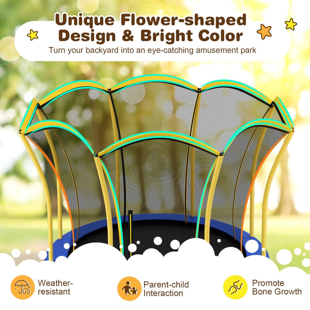 Get Your 8FT Flower Trampoline for Endless Family Fun
