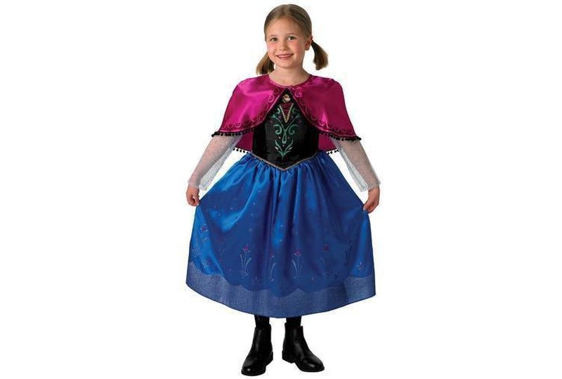 Disney Frozen Anna Deluxe Costume for Girls, perfect for imaginative play at home.