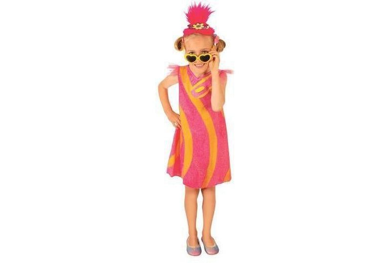 Colorful Poppy costume for kids, inspired by Trolls 2 movie, ideal for playtime at home.