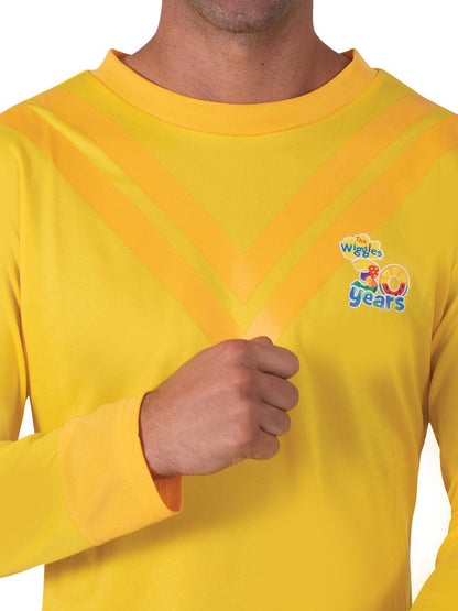 Emma Wiggle 30th Anniversary adult yellow long sleeve top, perfect for kids themed parties