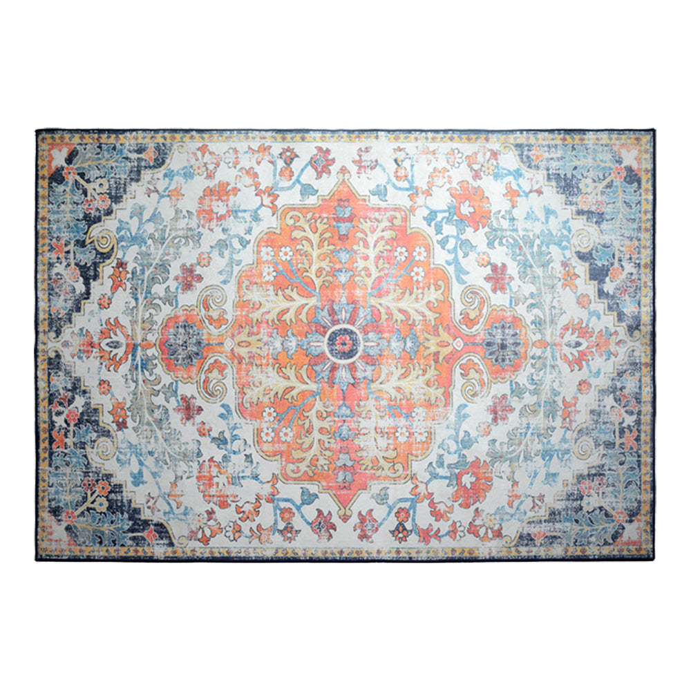 Colorful, Persian-inspired 160x230cm rug ideal for kids rooms, adding warmth and style.