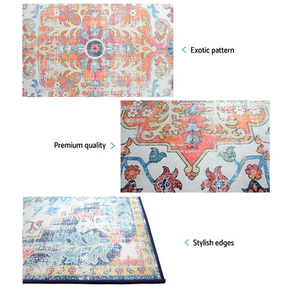 Colorful Persian-style soft rug for kids room, 160x230cm, ideal for cozy play area.