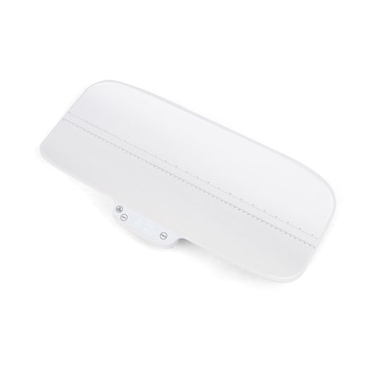 Smart baby scale with app for accurate monitoring of infant weight at home.
