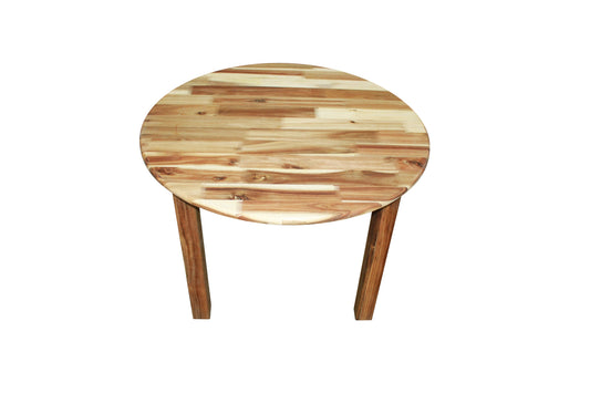 Qtoys Acacia kids table and chair set in natural finish for home playtime.