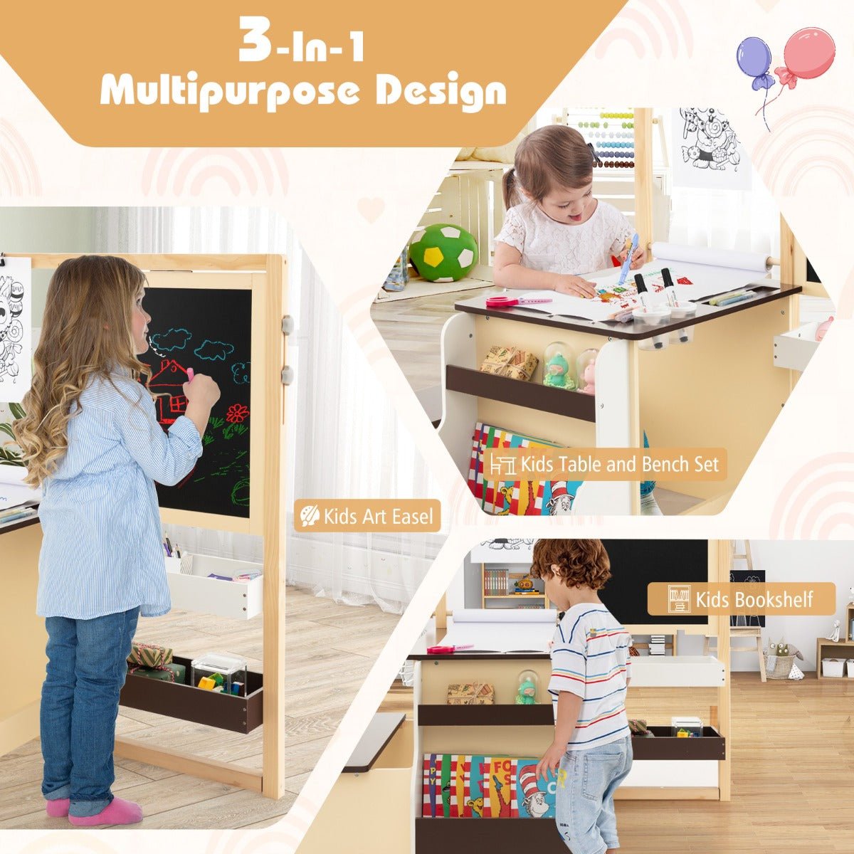 Get Inspired with the Kids Art Table & Bench Set
