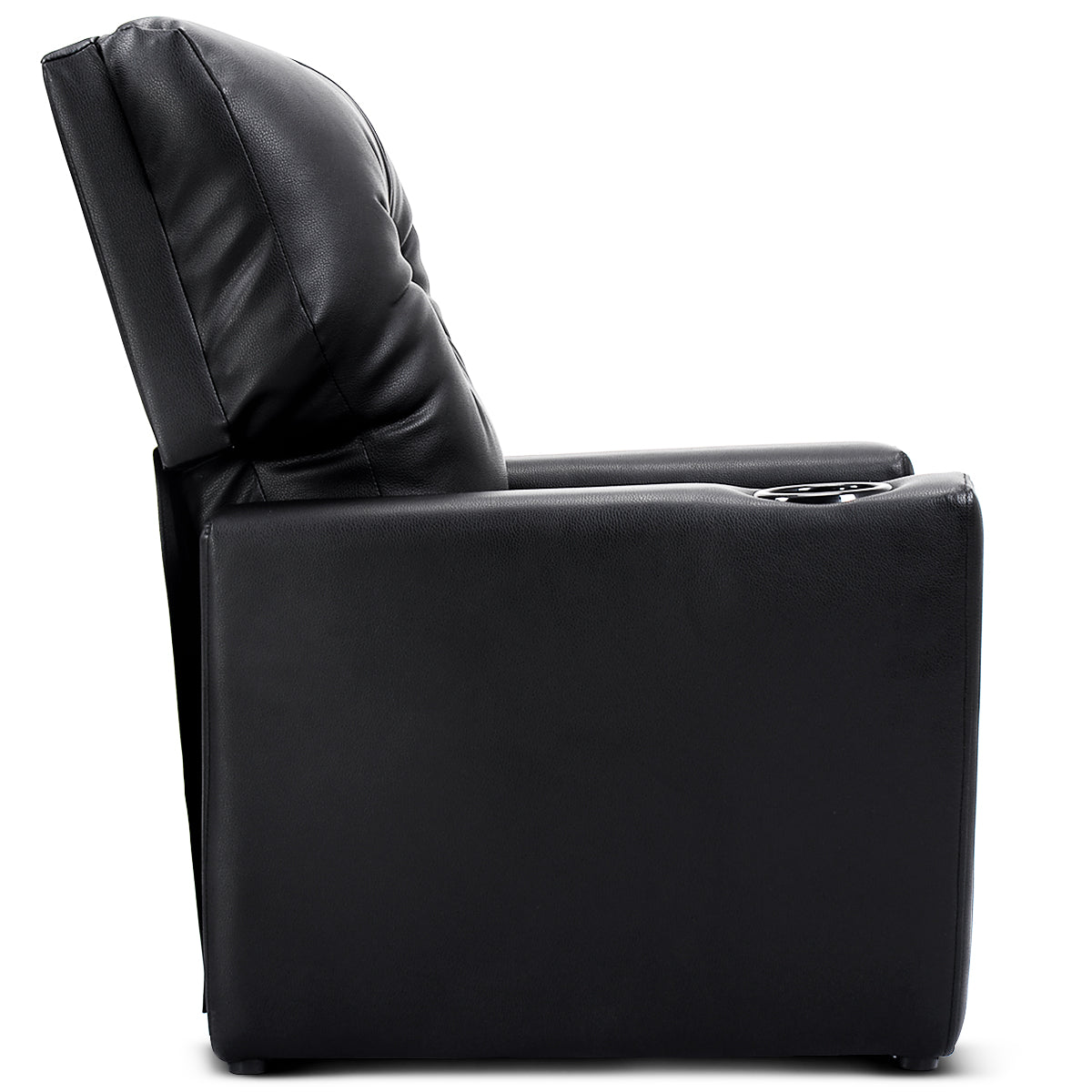 Adjustable Children's Lounge Chair: High Backrest and Armrest - Classic Black