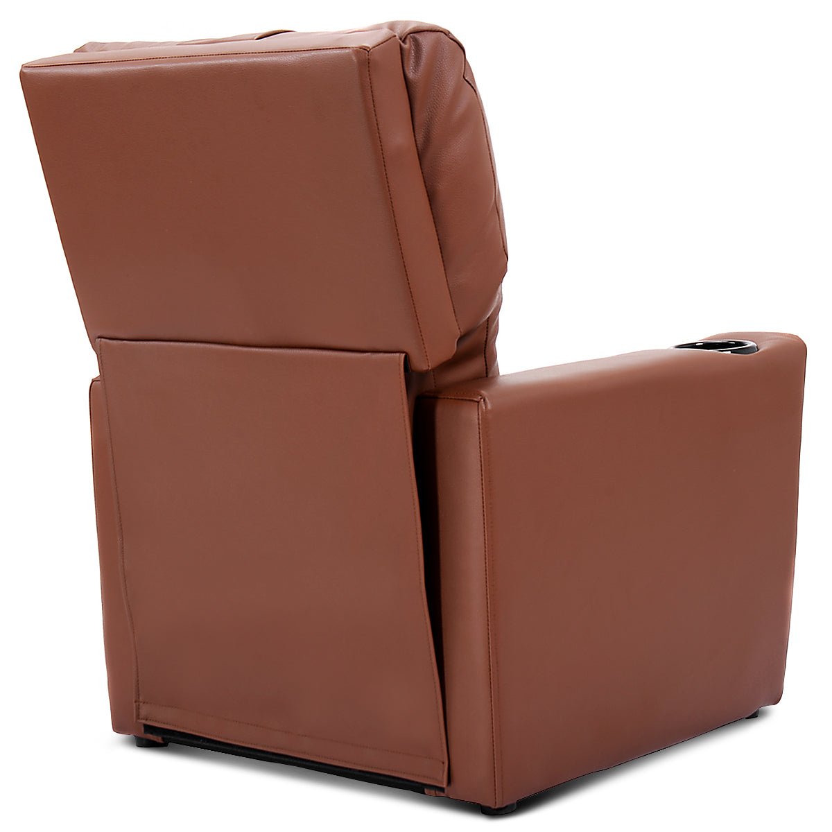 Adjustable Children's Lounge Chair: High Backrest and Armrest - Classic Brown