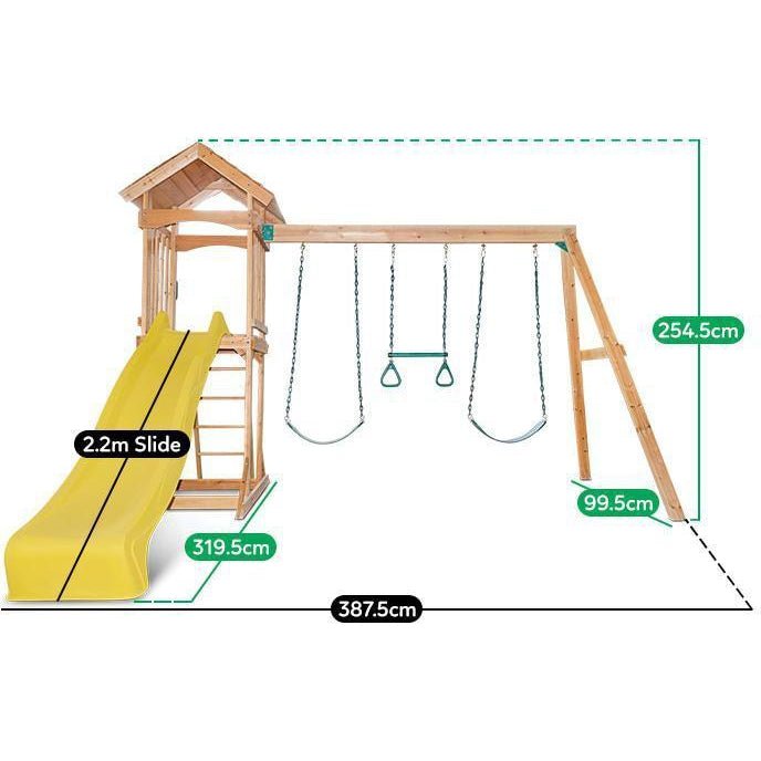 Get Albert Park Play Centre with Slide: Yellow Outdoor Play for Kids