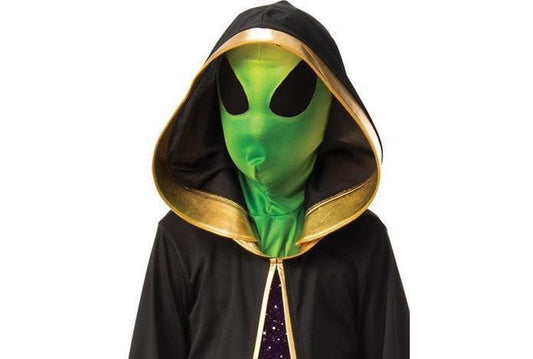 Kids Alien Costume with 3D Gloves - Fun, official Halloween outfit for imaginative play.