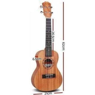 Child-friendly 23 mahogany concert ukulele for home music education and entertainment.