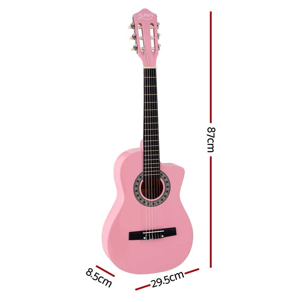 Measurements Alpha 34 Inch Classical Guitar Pink