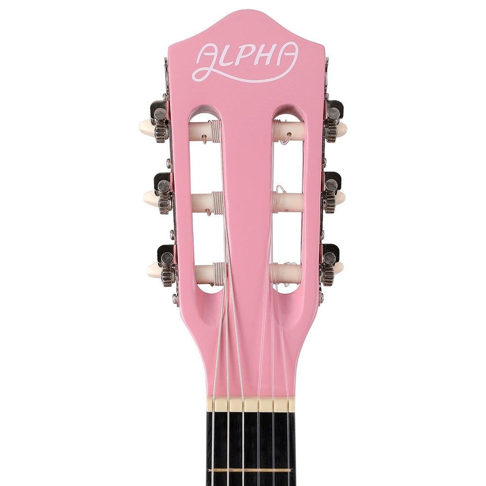 Alpha 34 Inch Classical Guitar Wooden Body Nylon String Beginner Kids Gift Pink - Kids Mega Mart