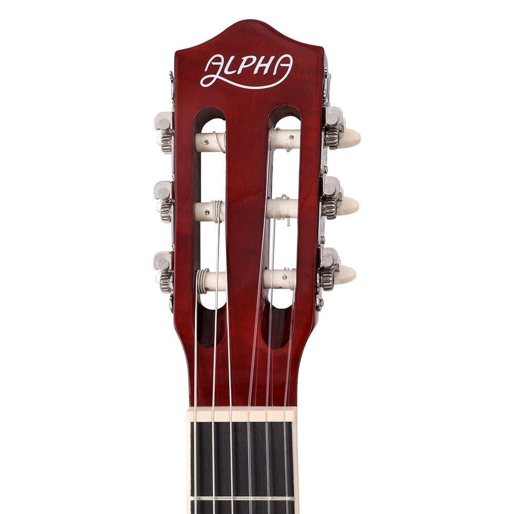 Alpha 39 classical guitar in sunburst finish for kids, ideal for beginner music practice.