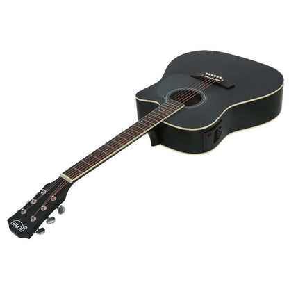 Alpha 5-Band EQ 41 Electric Acoustic Guitar - Black Dreadnought for kids musical exploration.