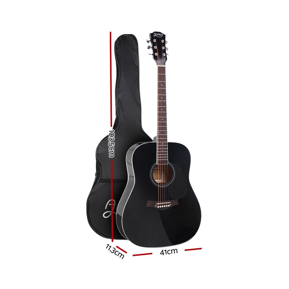 Shop Alpha 41 Inch Acoustic Guitar with Accessories set Black