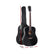 Alpha 41 Inch Wooden Acoustic Guitar with Accessories in Black