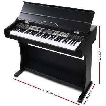 Measurements ALPHA 61-Key Electronic Digital Piano Keyboard Black