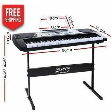 Silver 61-key piano keyboard for kids home practice, ideal for music learning and creativity.