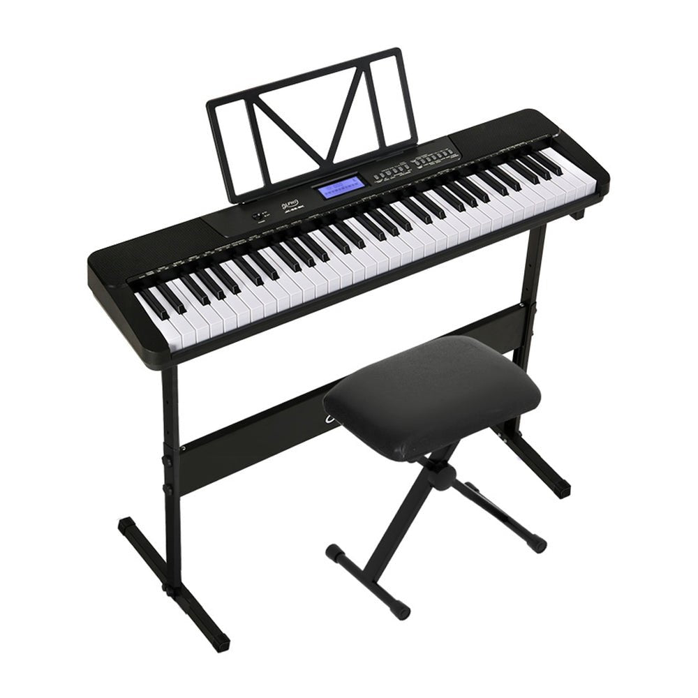 Alpha 61 Key Touch Sensitive Digital Piano with Stool - Ideal for childrens musical development.