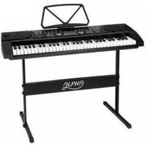 ALPHA 61 Keys LED Electronic Piano Keyboard Black | Kids Mega Mart | Shop Now!